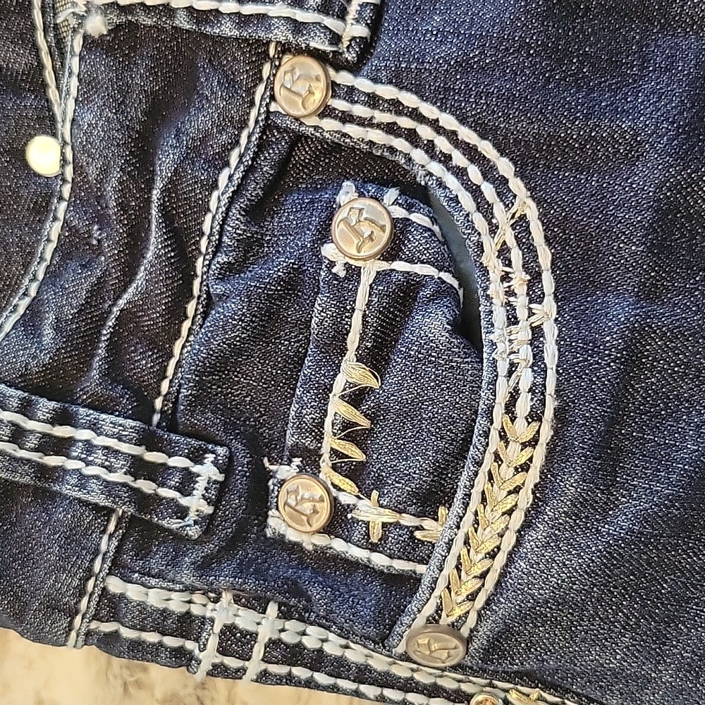 ROCK & ROLL Cowgirl Original Low Rise Jeans Embellished - Picture 6 of 11
